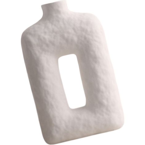 Jarrones de cerámica únicos con decoraciones - Maceta blanca
