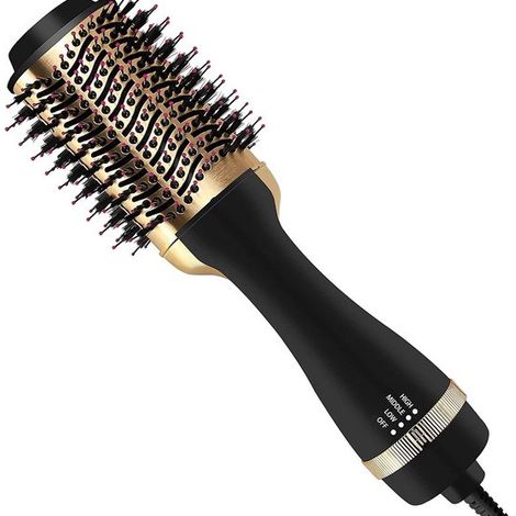 Föhn et volumiseur Salon One-Step de Revlon - Pour cheveux courts à mi-longs (2-en-1, Technologie ionique et céramique, Plusieurs modes de chaleur), Noir (1/4)