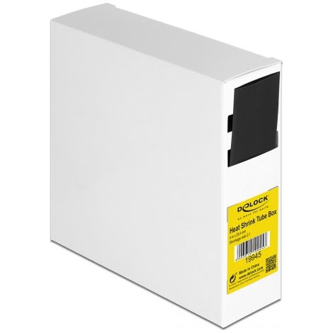 Delock Tubo termorretrÃ¡ctil, RelaciÃ³n de disipaciÃ³n 2:1, caja de 4 m x 25,4 mm en negro
