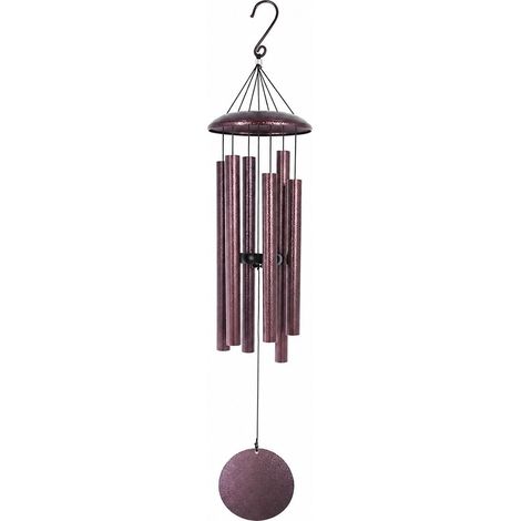 Carillon éolien en métal noir de 81 cm (32 pouces), décoration suspendue créative pour la maison, carillon éolien rouge de 94 cm (37 pouces). (1/5)