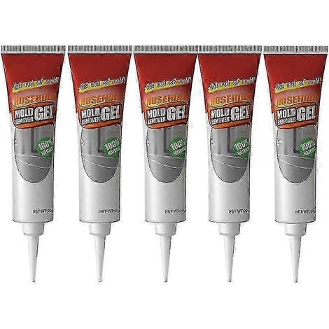 Gel anti-moisissures ménager (1 à 5 unités), grande contenance, pour éliminer les moisissures et nettoyer les joints de salle de bain, toilettes, lave-linge et évier de cuisine (100 g). (1/5)