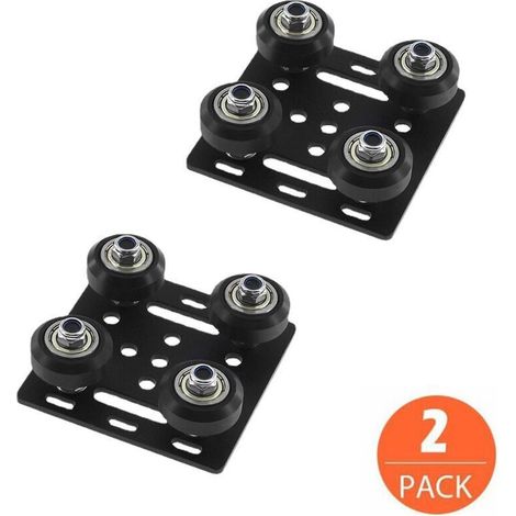 Lot de 2 accessoires d'imprimante 3D pour l'Europe V Groove 2020 V Groove Poulie de profil en aluminium Construire un panneau de portique (1/4)