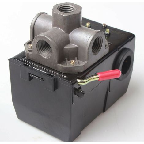 Valve de commande de pressostat de compresseur d'air, 120psi, levier marche/arrêt de déchargement à 4 ports (1/5)