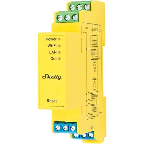 SHELLY PRO RGBWW PM, LAN, WI-FI & BLUETOOTH, CONTRÔLEUR DE LUMIÈRE INTELLIGENT, CANAUX BLANCS (CCT), BANDE LED, CONTRÔLE DE LA L