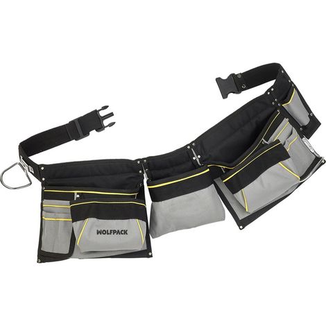 Sac double pour coffrage avec ceinture ajustable, porte-marteau, sac à outils, porte-outils (1/5)