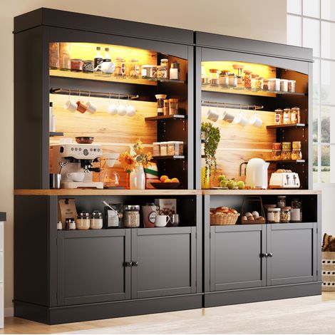 Möbel Aufbewahrung Schrank 107x43x184 cm LED OKMYHOME (1/5)