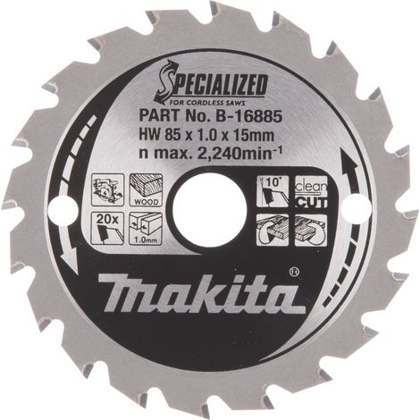MAKITA B-16885 Universal for wood 85mm x 15mm x 20T