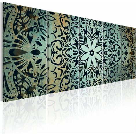 Tableau mandala vert - 200 x 80 cm (1/4)