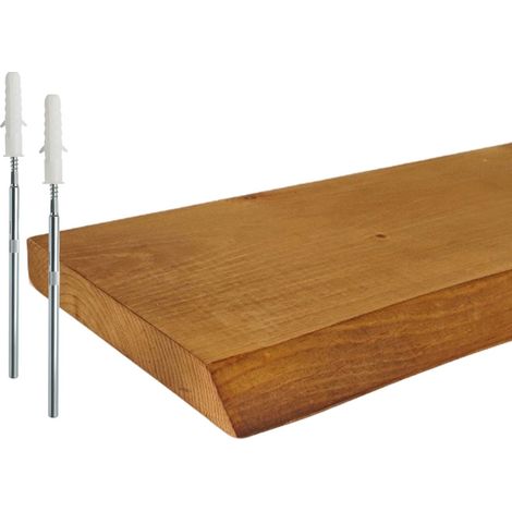 Regal aus Massivholz mit Baumkante - Rustikales, schwebendes Design