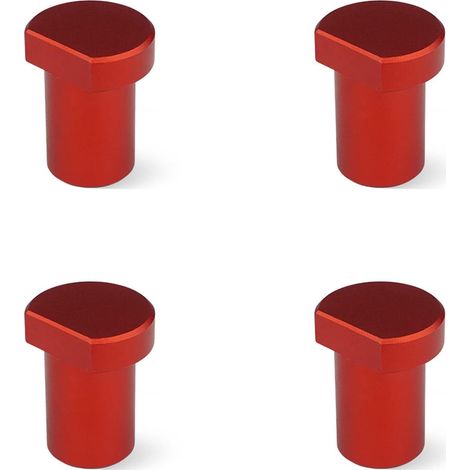 Sollbry 4 abrazaderas de banco de aleación de aluminio, topes de banco de acero inoxidable, aptas para bancos de trabajo fijos (rojo) (1/4)