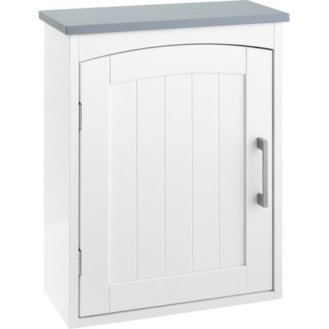 Armoire murale NEWCASTLE blanche et grise (1/5)
