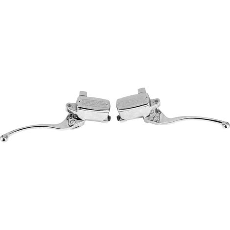 Maître-cylindre de frein et d'embrayage hydraulique, levier pompe argent pour moto quad guidon 25,4 mm, 1 pièce (1/5)