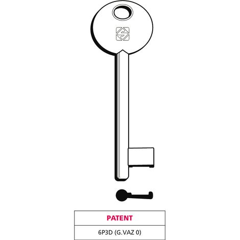 Silca CHIAVE A MAPPA 6P3D (G. VAZ 0) PATENT 5.00 pz