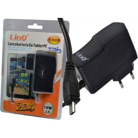 Trade Shop - Caricabatteria Para Rete Casa Para Tablet Pc 5v 2a 10w Micro Usb T-m15p -