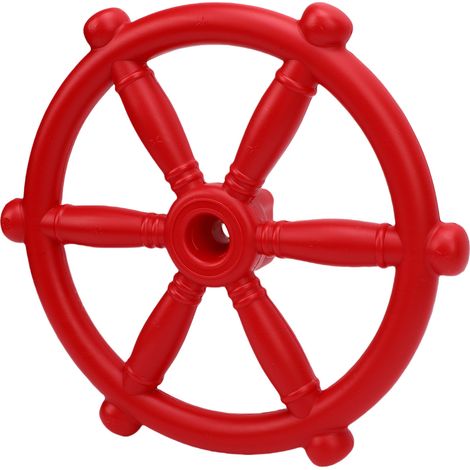 Roue de gouvernail de bateau pirate pour cabane dans les arbres, aire de jeux extérieure, balançoire, accessoires de jeux, rouge (1/5)