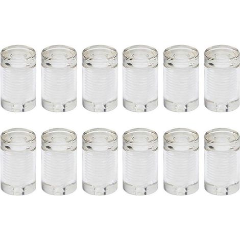 Lot de 12 entretoises transparentes, vis d'entretoise en acrylique 3/4 x 1 pouce, matériel de fixation pour panneaux muraux, clous d'entretoise publicitaires (1/5)
