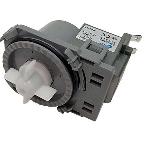 Pompe de vidange pour lave-vaisselle – Compatible PROLINE, THOMSON, VALBERG, CANDY, HOOVER, ROSIERES – Puissance 30W – Tension 230V