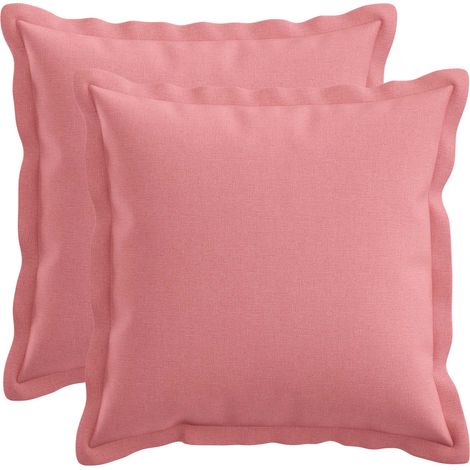 Coussin avec oreiller HOUTEN 2 pièces Rose Lin synthétique vidaXL