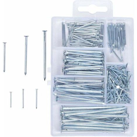 280 Pieces Assortment of Galvanized Nails, Construction Nails for Photos and Wood, Hardware (1/4)