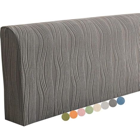 Copritestiera elastico antipolvere, testiera estensibile per letti matrimoniali e king size, copritestiera protettivo moderno (grigio, 150 cm) (1/5)