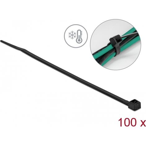 Delock Brida para cables resistente al frÃo LA 150 x AN 3,6 mm negra 100 piezas