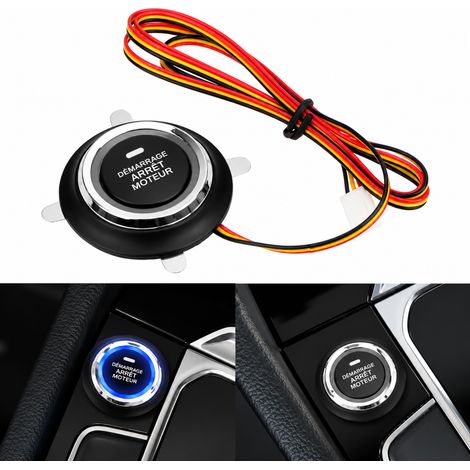 Bouton poussoir de démarrage moteur 12V 12A pour automobile, contacts en cuivre IP50 11 × 6 × 1,5 cm comme sur l'image – Livraison gratuite (1/5)
