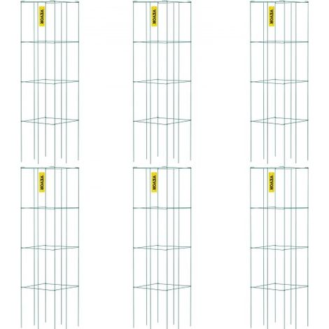 Cages à tomates 37x37x100 cm support pour plantes de jardin 6PCS (1/5)