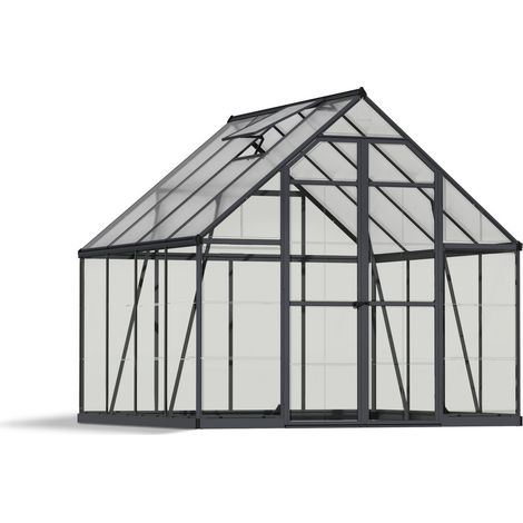 Palram - Canopia Aluminium Gewächshaus Balance 88  Anthrazit  244x244x229 cm (1/5)