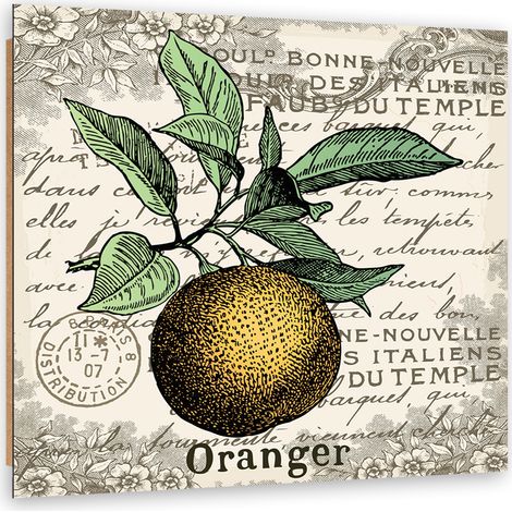 Quadro deco panel, Orange vintage - 60x60 (1/5)