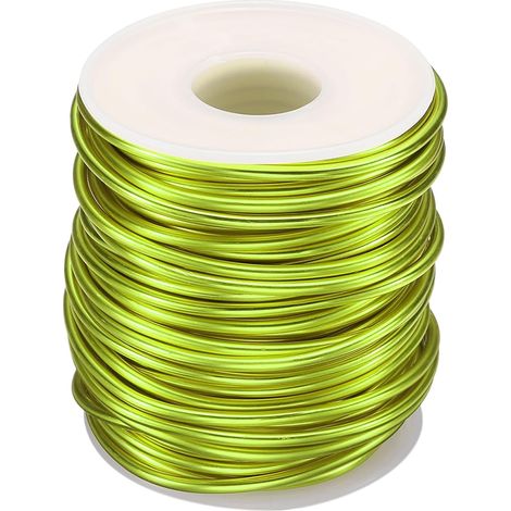 Fil Bonsaï Anodisé Aluminium Rouleau 2.5mm/10 Gauge Yellow Green (1/5)