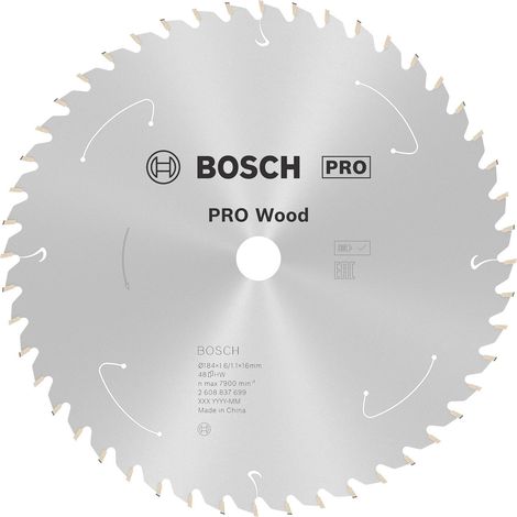 Lame de scie circulaire sans fil PRO Wood, 184 x 1,6 x 16 mm, T48 (1/6)