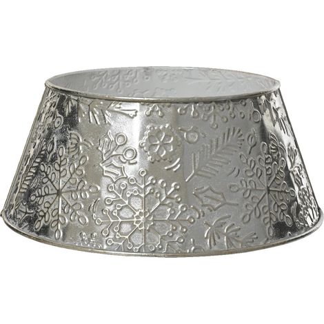 Base per albero in metallo colore argento, decorazione natalizia -70 cm (1/4)
