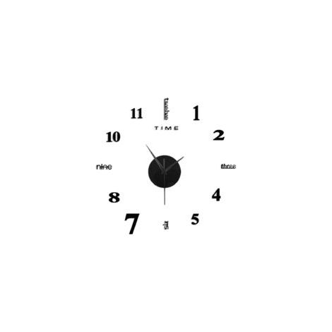 DIY-Wanduhr, rahmenlose 3D-Wanduhr, moderner Dekoaufkleber, DIY-Wanduhr-Set für Schlafzimmer, Wohnzimmer, Wohnbereich, verstellbare Größe und einfache Montage – Crezuo