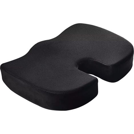 Coussin de siège gel U-Shape en mousse mémoire pour chaise de bureau, voiture, soulage douleurs sciatique, coccyx et sacrum. (1/5)