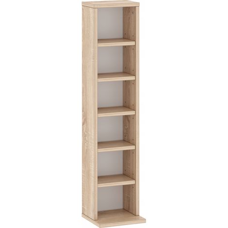 Estante para CD/DVD con estantes ajustables de 92 cm Sonoma (1/3)