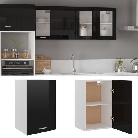 Maison Exclusive - Armoire suspendue "Lyon" Noir brillant 39,5x31x60 cm (1/5)