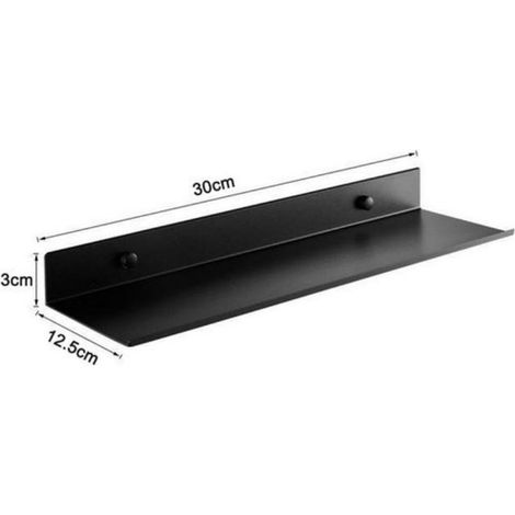 Un set di 2 ripiani salvaspazio in alluminio per il bagno, 3012,53 cm, adatti per WC, facile installazione (1/4)