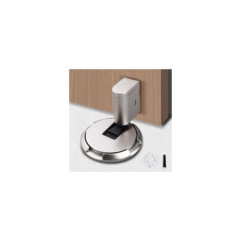 Butée de porte magnétique, butée de porte réglable et robuste sans perçage for le bas de la porte, butée de porte magnétique adhésive à ventouse, protection murale for bureau, maison, (1/4)