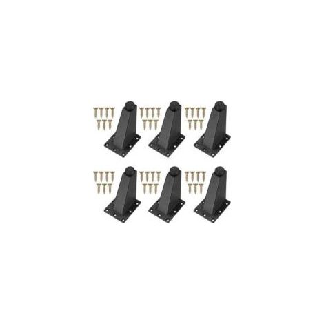 6er-Set verstellbare Möbelfüße, schwarze Metall-Tischbeine, für Tische, Schränke, Küchen, Sofas, Schreibtische, 92 mm Crezuo (1/4)