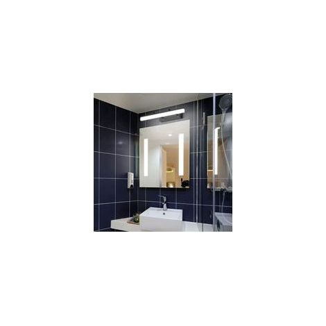 Lampe Miroir LED 40CM, Applique Salle de Bain 585LM 9W 6000K, Lampe Miroir pour Salle de Bain IP44 Applique LED Lampe Salle de Bain Moderne Avec Tête de Lumière Réglable (Noir 40cm) (1/4)