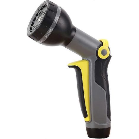 Garden Hose Nozzle Sprayer - Water Hose Nozzle 9 Spray Patterns, Thumb Control On Off Valve for Water Control - Heavy Duty Hose High Pressure Nozzle f (1/5)