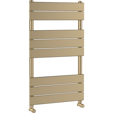 Nuie 840mm x 500mm Brushed Brass Piazza 400 Watt Electric Heated Towel Rail - HL882 (1/3)