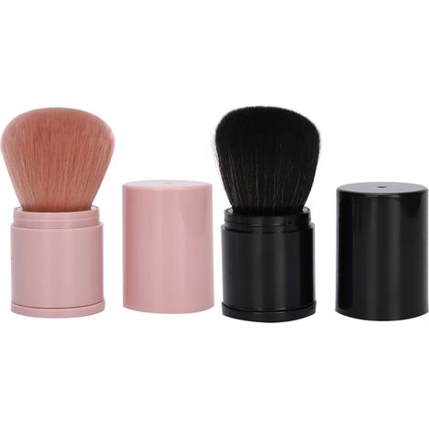 Pinceau À Poudre - Pinceau Fard À Joues Rétractable - Pour Maquillage Visage - 2 Pièces