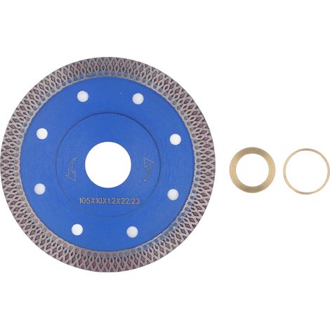 Disque diamant super fin pour carrelage porcelaine, granit, marbre et céramique, avec bride et ondulation, 4 pouces. (1/5)