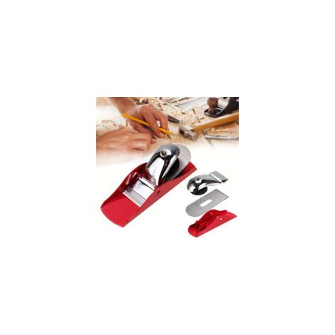 Rabot à main mini en acier SK5 – Lame 4,6 cm pour bois dur – Poignée ergonomique pour confort prolongé – Coupe nette et précise