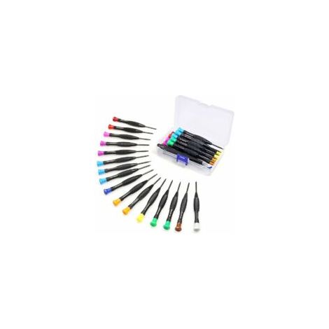 18 mini tournevis Torx magnétiques à tête plate et cruciforme, avec pince à épiler et embouts T2 à T10, pour Xbox, ordinateur, téléphone, montre et bijoutiers. (1/5)