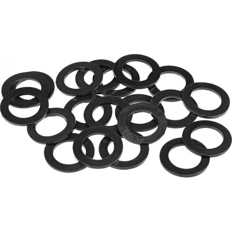Caoutchouc Plat Rondelles 39mm OD 25mm ID 2.5mm Épaisseur pour Tuyau Eau Tube Paquet de 20 (1/4)