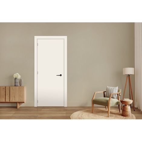 Bloc Porte Blanc Pur Lacdor H204 X L83 Cm Côte Tableau P.droit Gd Menuiseries (1/3)