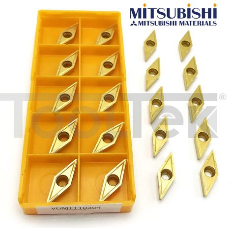 PLACCHETTE INSERTO UTENSILI TORNIO INSERTI 10pz ROMBOLATO VCMT110304