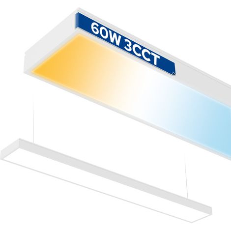 Réglette Linéaire LED 60W FORTIS - 118cm - Blanc - 3CCT (3000K-4000K-6400K) - Ultra Puissante 4800lm - Horoz Electric (1/5)